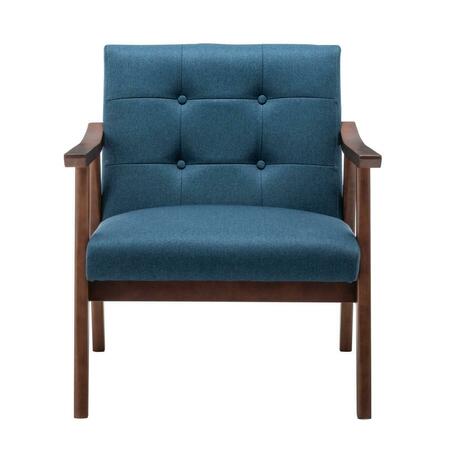 CONVENIENCE CONCEPTS Take A Seat Natalie Accent Chair, Blue HI2827278